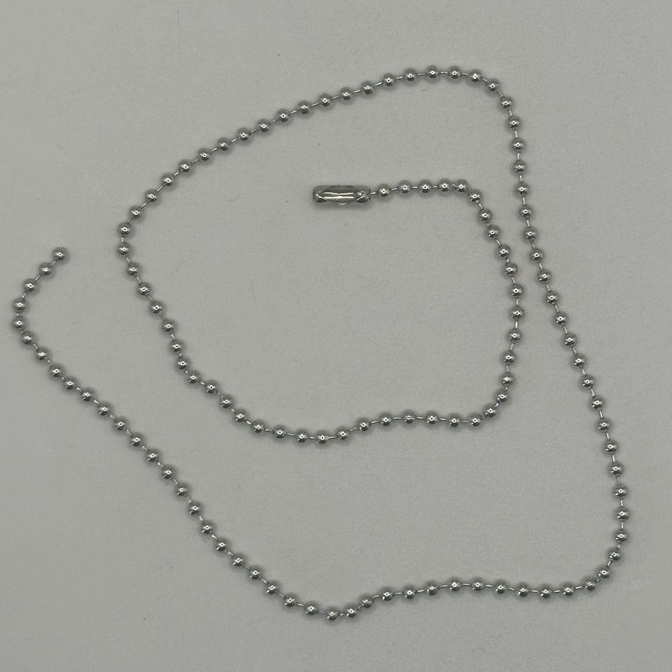 No.3 (2.4mm) Nickel Plated Steel Ball Identity Chains