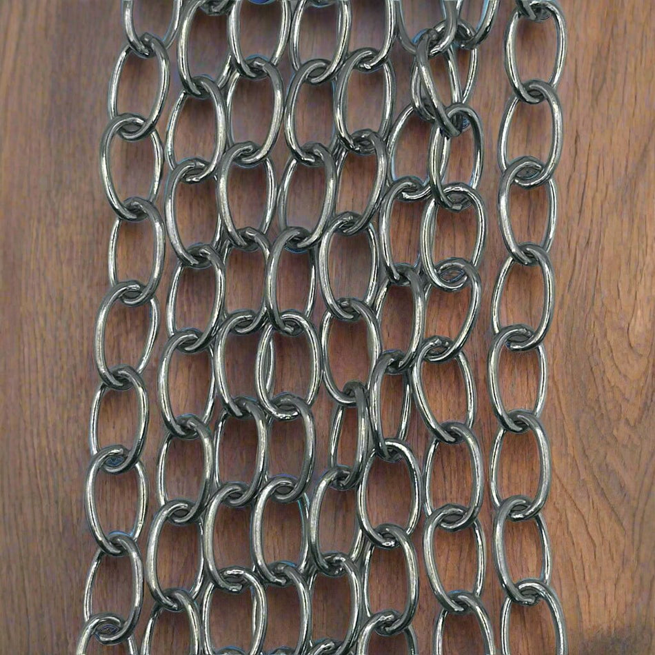 Chrome Plated Steel Oval Link Chain