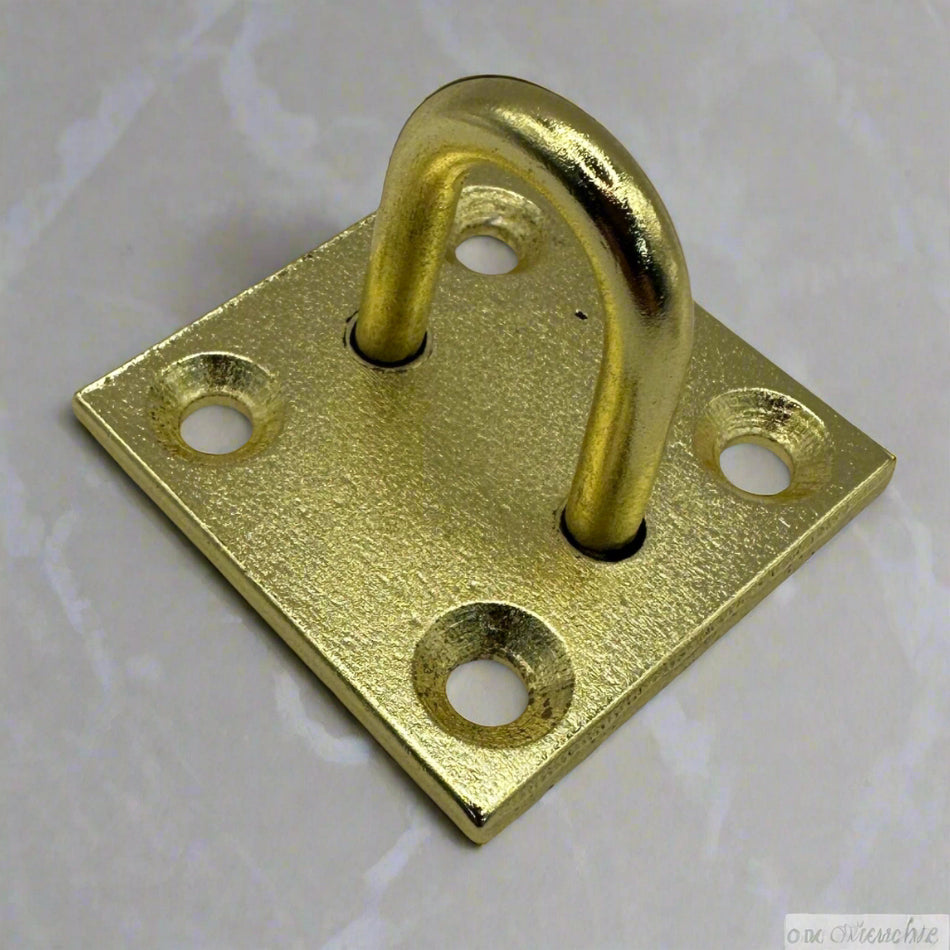 Staple on Plate - Brass Plated