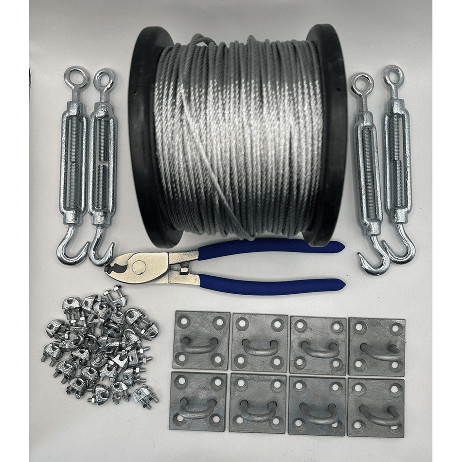 Catenary Wire Rope Kit - Large Eye Plate Kit  -30m