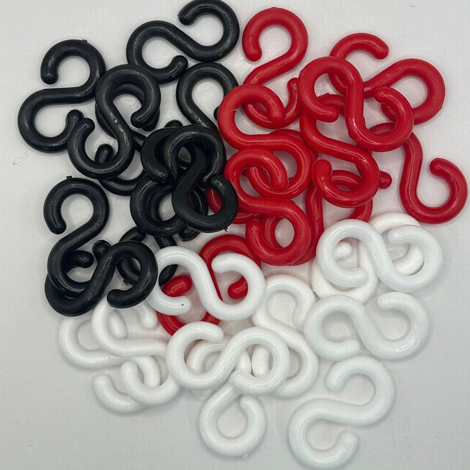 8mm Plastic ''S'' Hooks